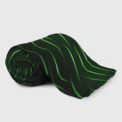 Плед флисовый Green abstract dark background, цвет: 3D-велсофт — фото 2