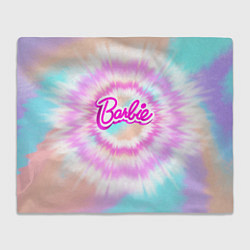 Плед флисовый Тай Дай Барби, цвет: 3D-велсофт