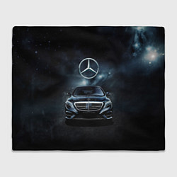 Плед флисовый Mercedes Benz black, цвет: 3D-велсофт
