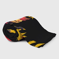 Плед флисовый Кот рокер - огонь, цвет: 3D-велсофт — фото 2