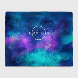 Плед флисовый Starfield space logo, цвет: 3D-велсофт