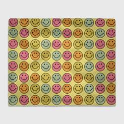 Плед флисовый Smiley, цвет: 3D-велсофт