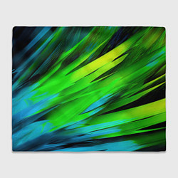 Плед флисовый Green abstract, цвет: 3D-велсофт