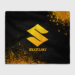 Плед флисовый Suzuki - gold gradient, цвет: 3D-велсофт