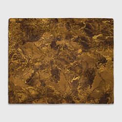 Плед флисовый Текстура золота, цвет: 3D-велсофт