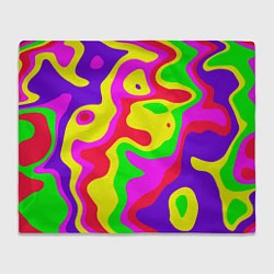Плед флисовый Абстракция пять цветов, цвет: 3D-велсофт