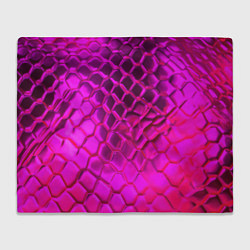 Плед флисовый Объемные розовые соты, цвет: 3D-велсофт