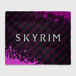 Плед флисовый Skyrim pro gaming по-горизонтали, цвет: 3D-велсофт