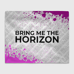 Плед флисовый Bring Me the Horizon rock legends по-горизонтали, цвет: 3D-велсофт