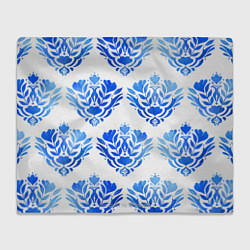 Плед флисовый Floral pattern - watercolor, цвет: 3D-велсофт