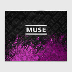 Плед флисовый Muse rock legends посередине, цвет: 3D-велсофт