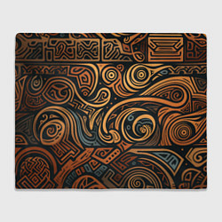 Плед флисовый Узор в викингском стиле, цвет: 3D-велсофт