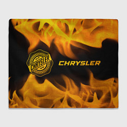 Плед флисовый Chrysler - gold gradient по-горизонтали, цвет: 3D-велсофт