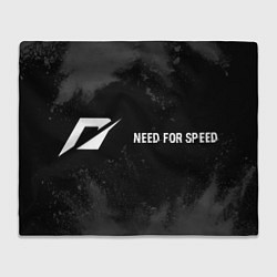 Плед флисовый Need for Speed glitch на темном фоне по-горизонтал, цвет: 3D-велсофт