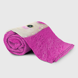 Плед флисовый Кот мем в сердечках, цвет: 3D-велсофт — фото 2