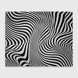 Плед флисовый Цвета зебры оптическая иллюзия, цвет: 3D-велсофт