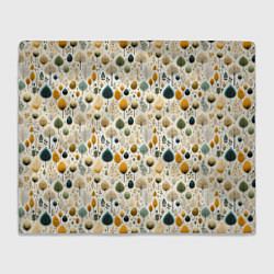 Плед флисовый Паттерн разные деревья и кустарники, цвет: 3D-велсофт