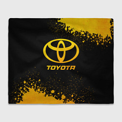 Плед флисовый Toyota - gold gradient, цвет: 3D-велсофт