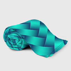 Плед флисовый Бирюзовое переплетение, цвет: 3D-велсофт — фото 2