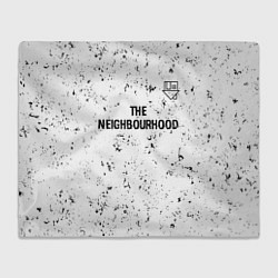 Плед флисовый The Neighbourhood glitch на светлом фоне посередин, цвет: 3D-велсофт