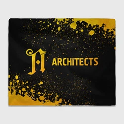 Плед флисовый Architects - gold gradient по-горизонтали, цвет: 3D-велсофт