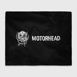 Плед флисовый Motorhead glitch на темном фоне по-горизонтали, цвет: 3D-велсофт