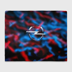 Плед флисовый Opel неоновые молнии, цвет: 3D-велсофт