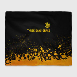 Плед флисовый Three Days Grace - gold gradient посередине, цвет: 3D-велсофт
