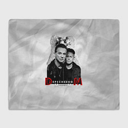 Плед флисовый Depeche Mode - Dave Gahan and Martin Gore с венком, цвет: 3D-велсофт