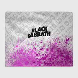 Плед флисовый Black Sabbath rock legends посередине, цвет: 3D-велсофт