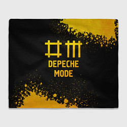 Плед флисовый Depeche Mode - gold gradient, цвет: 3D-велсофт