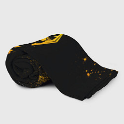 Плед флисовый Skyrim - gold gradient, цвет: 3D-велсофт — фото 2
