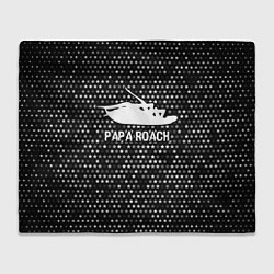Плед флисовый Papa Roach glitch на темном фоне, цвет: 3D-велсофт