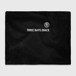 Плед флисовый Three Days Grace glitch на темном фоне посередине, цвет: 3D-велсофт