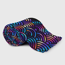Плед флисовый Чёрный берег и рябь на волнах, цвет: 3D-велсофт — фото 2