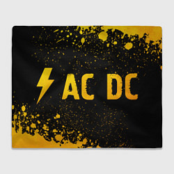 Плед флисовый AC DC - gold gradient по-горизонтали, цвет: 3D-велсофт