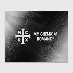 Плед флисовый My Chemical Romance glitch на темном фоне по-гориз, цвет: 3D-велсофт
