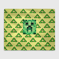 Плед флисовый Minecraft creeper game, цвет: 3D-велсофт