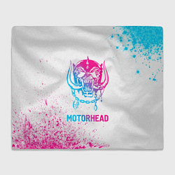 Плед флисовый Motorhead neon gradient style, цвет: 3D-велсофт