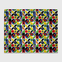 Плед флисовый Паттерн из геометрических фигур, цвет: 3D-велсофт