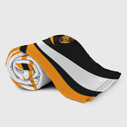 Плед флисовый Porsche - Оранжевая абстракция, цвет: 3D-велсофт — фото 2