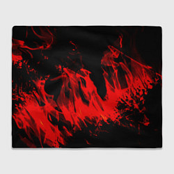 Плед флисовый Красное пламя, цвет: 3D-велсофт