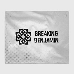Плед флисовый Breaking Benjamin glitch на светлом фоне по-горизо, цвет: 3D-велсофт