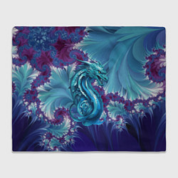 Плед флисовый Dragon - irezumi - ai art, цвет: 3D-велсофт