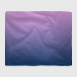 Плед флисовый Рассвет розовый и синий градиент 3d, цвет: 3D-велсофт
