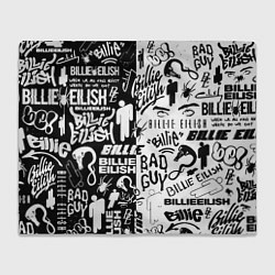 Плед Billie Eilish чернобелые битва лого