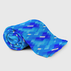 Плед флисовый Синее пиксельное полотно, цвет: 3D-велсофт — фото 2