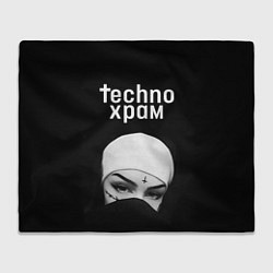 Плед флисовый Techno храм монашка в маске, цвет: 3D-велсофт