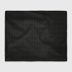 Плед флисовый Ажурный чёрно-серый, цвет: 3D-велсофт