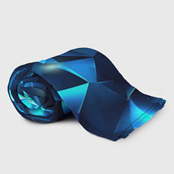 Плед флисовый Синяя геометрическая абстракция, цвет: 3D-велсофт — фото 2